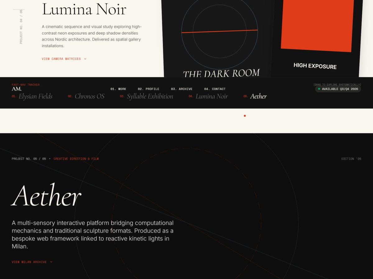Editorial portfolio concept
